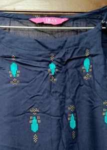 Stylish Navy Blue Printed Kurta