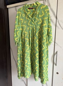 Linen cotton blend dress