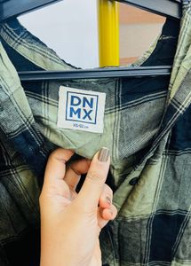 Checkered Long Sleeve Shirt dnmx trends tops