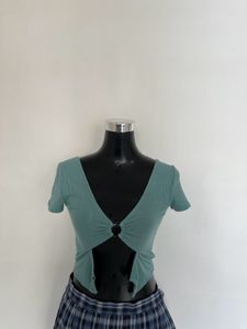 green Ring Detail Top