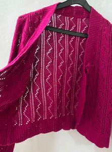 Chic Pink Knit Cardigan