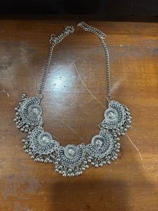 Bohemian Silver Choker Necklace