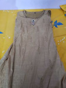Elegant Beige Layered Dress
