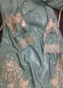 Silk Teal Kurta Set with Dupatta