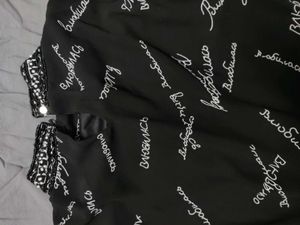 Black Printed High Neck Top