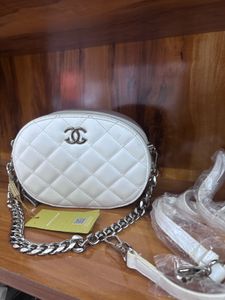 Chanel Inspired White shoulder /Crossbody Bag