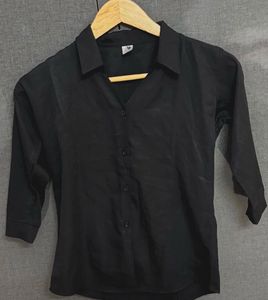 Chic Black Button-Up Shirt
