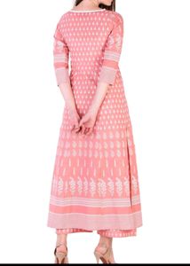 Peach Printed Kurta