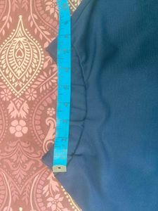 Blue Zipper Top With Skirt