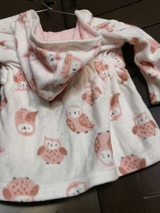 Carter's Cute Owl Print Baby Hoody Bath Gown