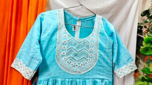 Blue Printed Kurti