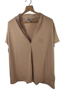H&M Chic Beige V-Neck Tunic Top