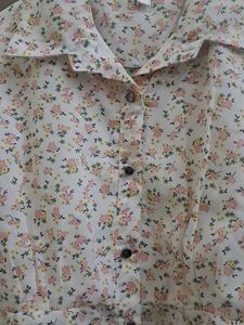Floral Print Button-Up Shirt