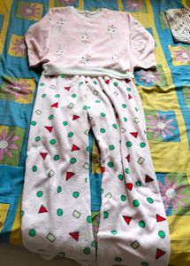 Cute Pink Cartoon Pajama Set