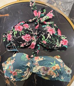 Floral Bikini Tops (Set of 2)