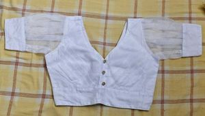 Elegant White Sheer Sleeve Blouse