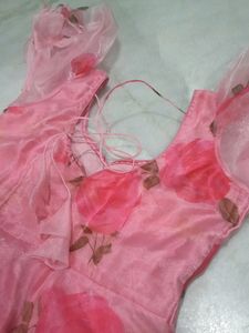Beautiful Floral Stitched Frock