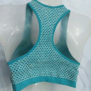 😍 Teal Mesh Sports Bra