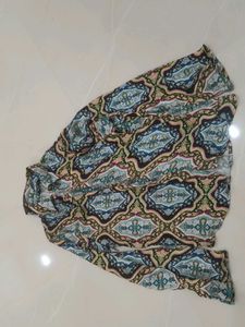 Bohemian Print Collared Shirt