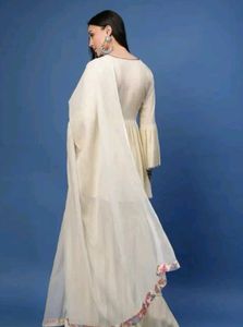 Elegant Cream Kurta Set with Dupatta