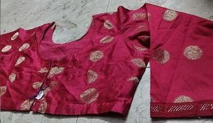 Vibrant Pink Brocade Blouse