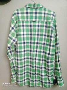 Men's Green Checkered Casual Shirt