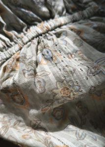 Sheer Floral Ruched Top