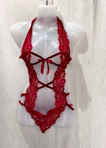 28197. Red Lace Teddy Lingerie