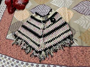 Handmade Crochet Poncho woolen