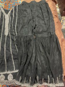 Elegant Black Embroidered Kurta Set