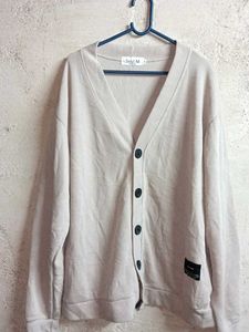 PLUS SIZE Cream V-Neck Cardigan