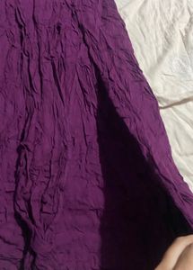 Elegant Purple Maxi Dress with 2 Spilt