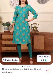 W Green Floral Printed Kurta 💚