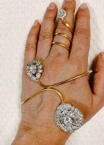 Gold Brass Bracelet Ring