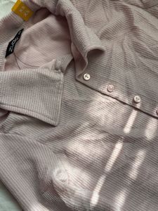Glittery Pastel Pink Ribbed Top🪩💗