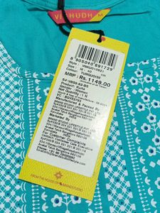 Vishuddh Turquoise Motif printed kurta