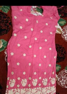 Pink Embroidered Kurta