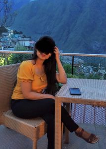 Yellow Puff Sleeve Ribbed Top