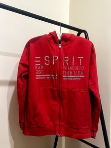 Red Esprit Zip-Up Hoodie