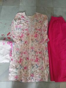 Floral Print Kurta Set with Dupatta