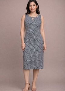 Stylish Sleeveless Geometric Print Dress