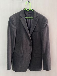 Gray Casual Blazer