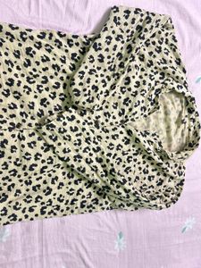 Leopard Print Button-Up Shirt