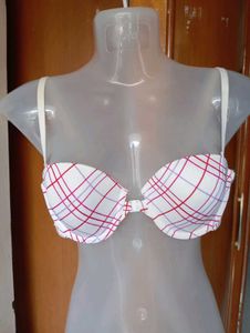 Plaid Strapless Bra