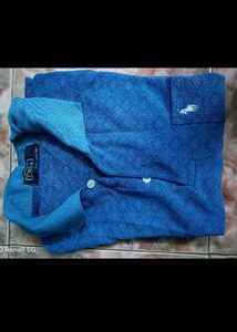Stylish Blue Polo Shirt