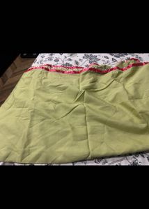 Lime Green Dupatta with Pink Border Unused