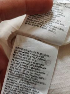 H&amp;M Cream Ribbed Lace Trim Camisole Top