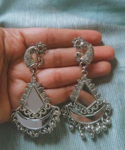 Peacock Mirror Earrings - Coins only