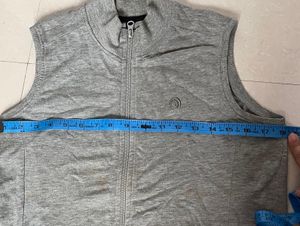Grey Zip-Up Vest
