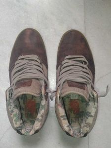 Vans Sk8-Mid Brown Leather Sneakers